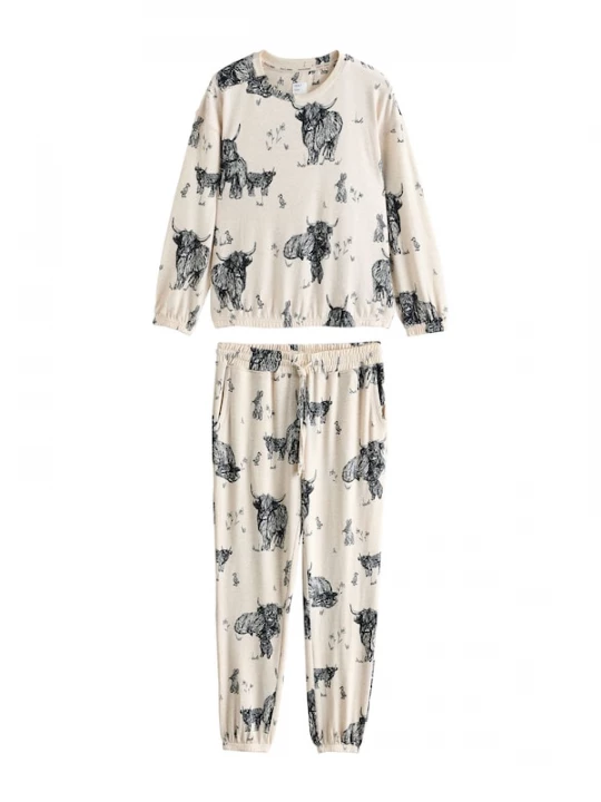 Foto van product Next Pyjama beige / zwart