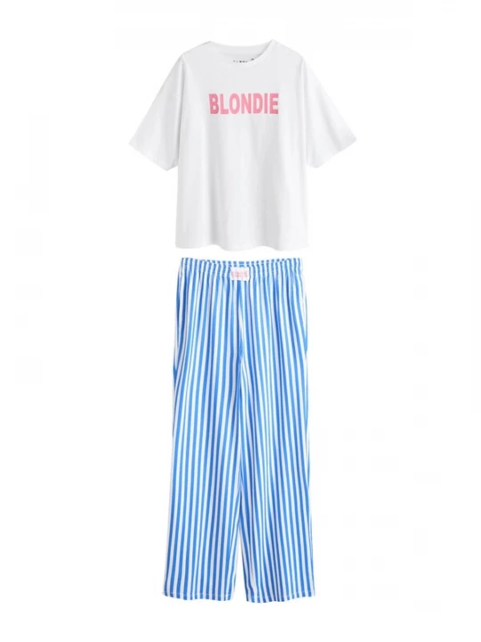 Foto van product Next Pyjama blauw / pink / wit