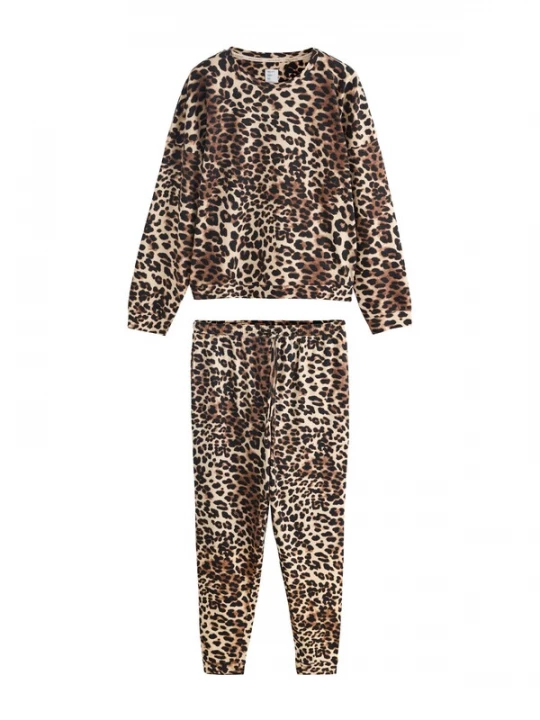 Foto van product Next Pyjama crème / chocoladebruin / zwart