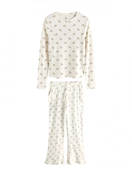 Foto van product Next Pyjama crème / bruin / donkerbruin