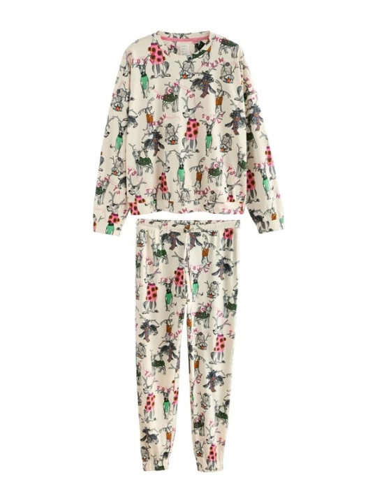 Foto van product Next Pyjama crème / grijs / groen / pink