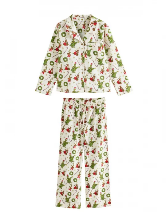 Foto van product Next Pyjama 'Grinch' crème / bruin / groen / rood