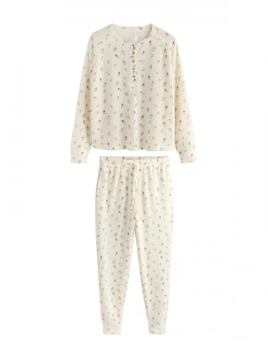 Foto van product Next Pyjama crème / mosterd / groen / donkerlila