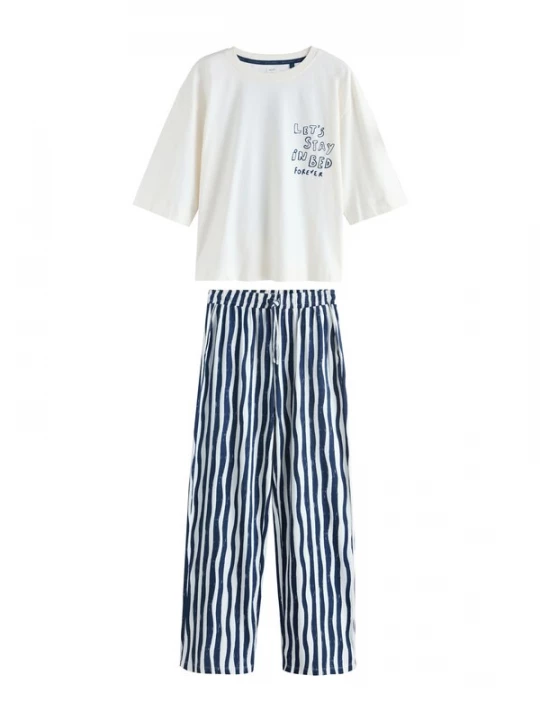 Foto van product Next Pyjama blauw / wit