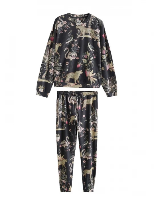 Foto van product Next Pyjama ecru / antraciet / pastelgroen / rosa