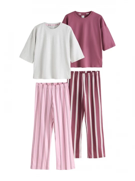 Foto van product Next Pyjama grijs / lila / wit