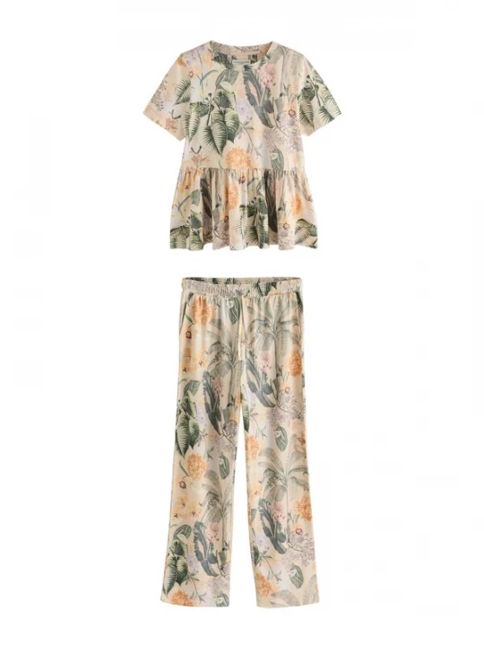 Foto van product Next Pyjama 'Kew' geel / groen / poederroze / wit