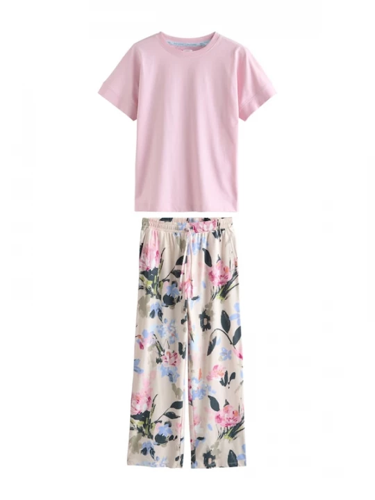 Foto van product Next Pyjama lichtbeige / blauw denim / rosa / zwart