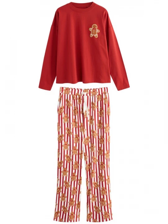 Foto van product Next Pyjama bruin / rood / wit