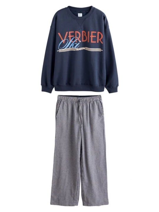 Foto van product Next Pyjama navy / lichtblauw / donkeroranje / donkerrood