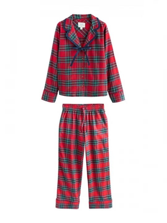 Foto van product Next Pyjama donkerblauw / smaragd / rood / offwhite
