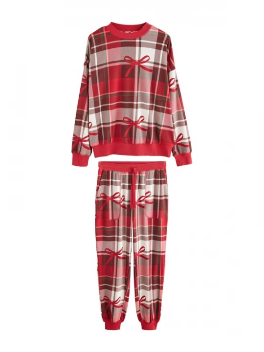 Foto van product Next Pyjama olijfgroen / bloedrood / wijnrood / wit
