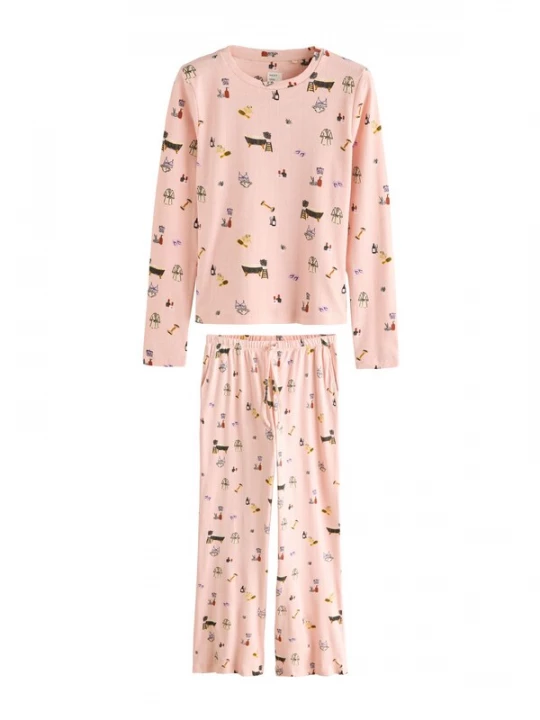 Foto van product Next Pyjama beige / lavendel / oudroze / zwart