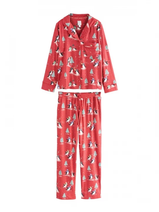 Foto van product Next Pyjama pastelgroen / rood / zwart / wit