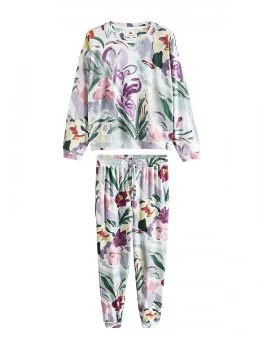 Foto van product Next Pyjama smaragd / bessen / oudroze / wit