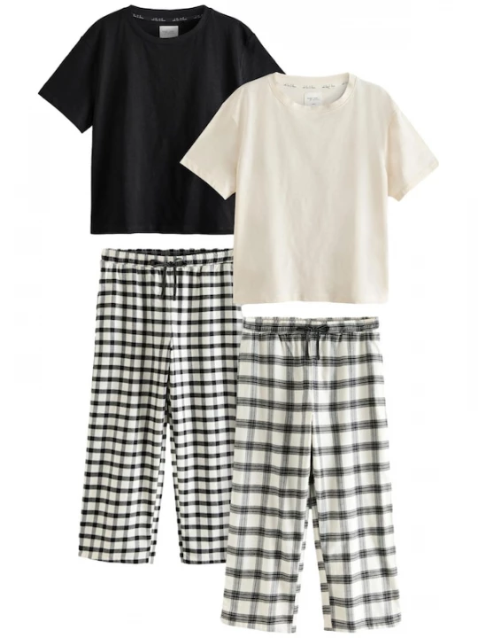 Foto van product Next Pyjama zwart / offwhite