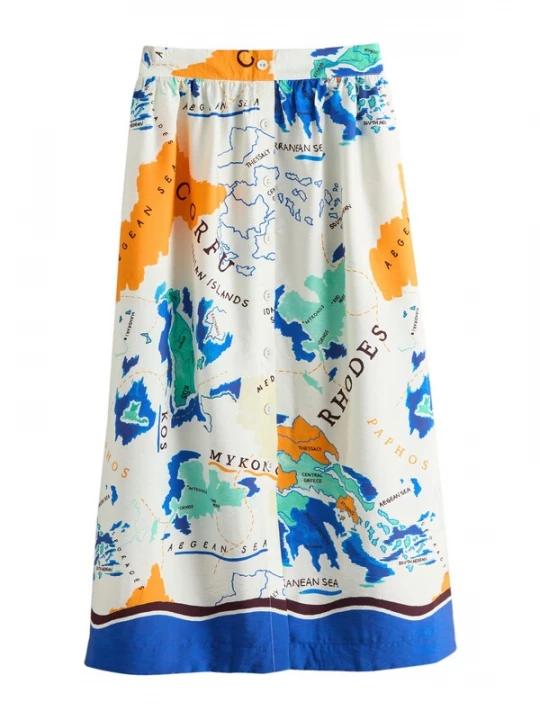 Foto van product Next Rok blauw / oranje / zwart / wit