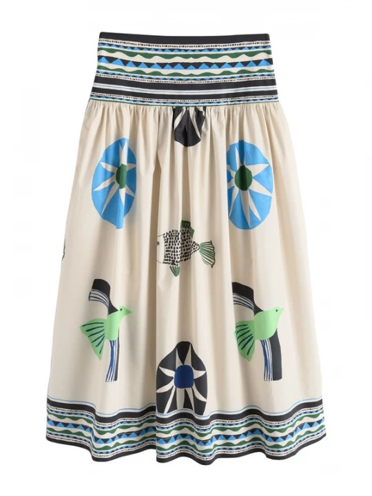 Foto van product Next Rok crème / blauw / neongroen / zwart