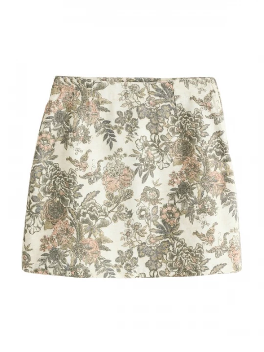 Foto van product Next Rok ecru / olijfgroen / pastelrood