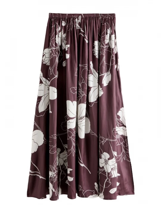 Foto van product Next Rok 'Kew' ecru / wijnrood