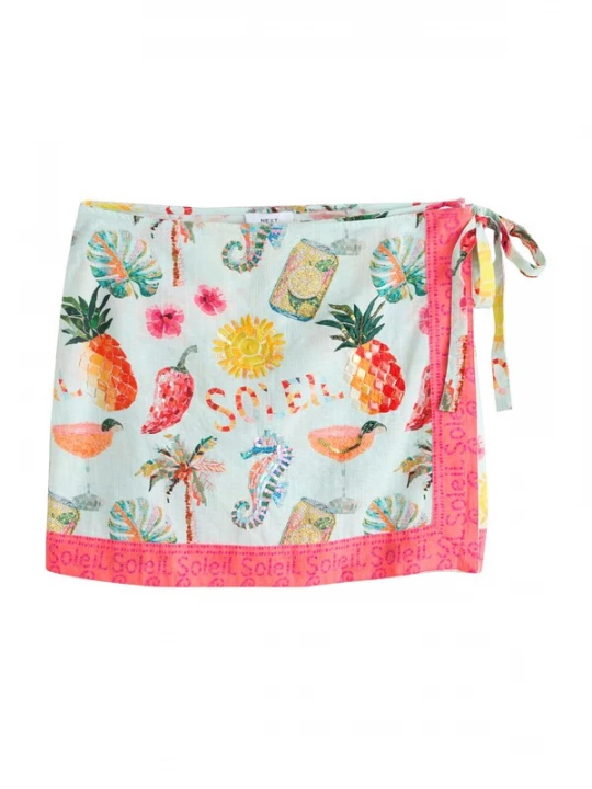 Foto van product Next Rok pastelblauw / geel / smaragd / lichtroze