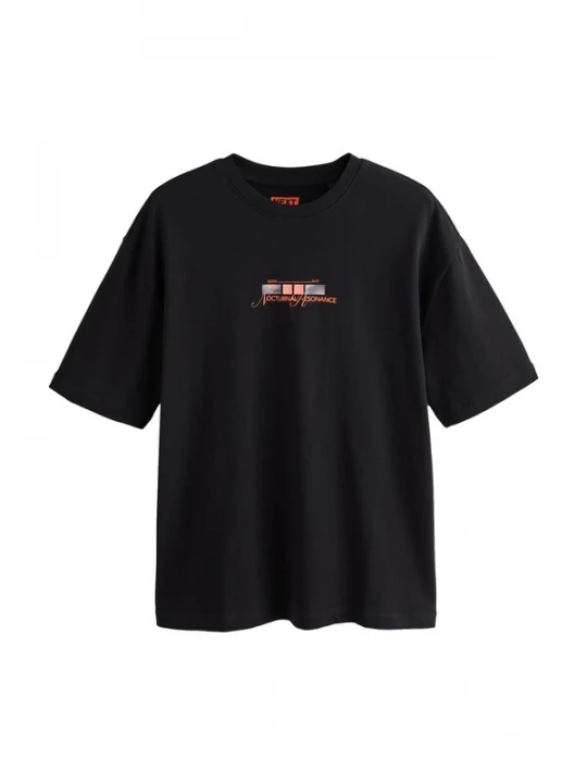 Foto van product Next Shirt grijs / violetblauw / oranje / zwart