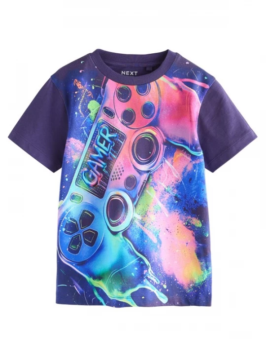 Foto van product Next Shirt azuur / appel / braam / lichtroze