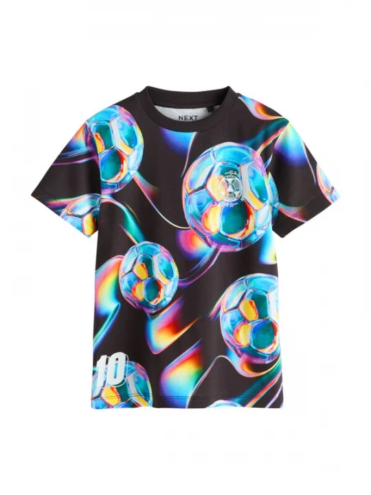 Foto van product Next Shirt azuur / geel / pink / zwart