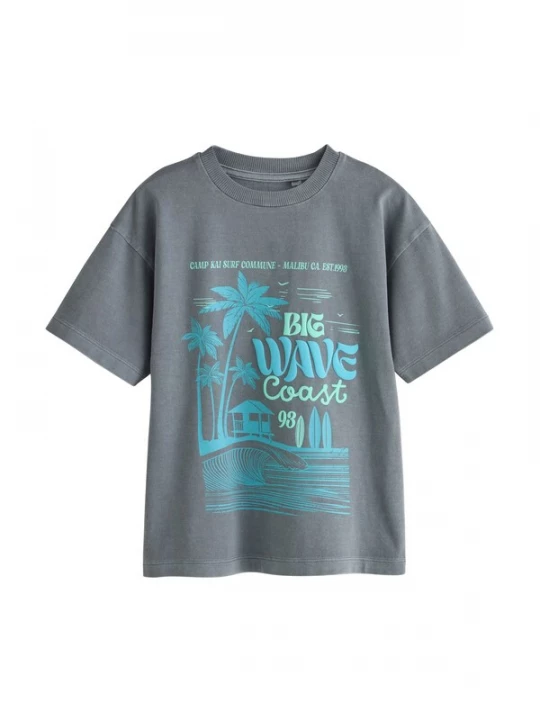 Foto van product Next Shirt azuur / grijs / mintgroen