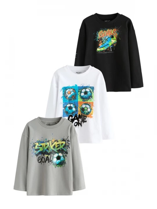Foto van product Next Shirt azuur / grijs / zwart / wit