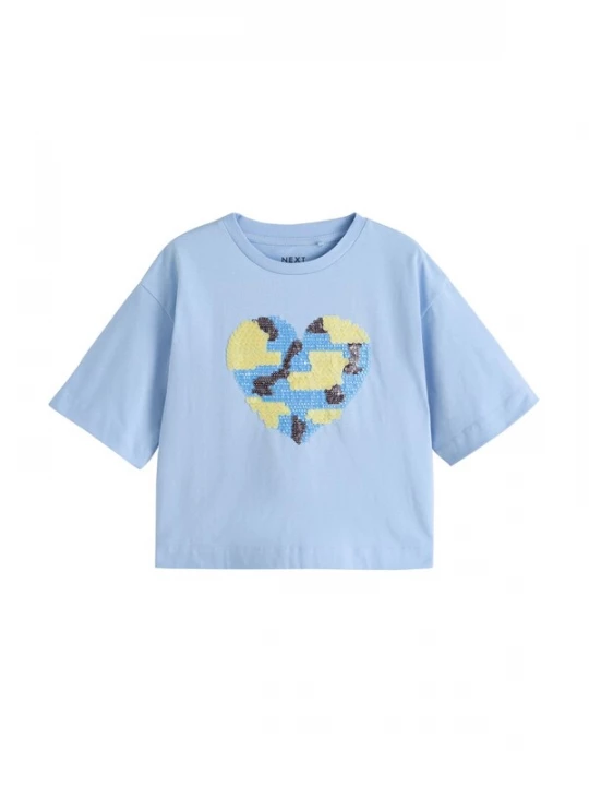 Foto van product Next Shirt azuur / lichtblauw / chocoladebruin / pasteelgeel