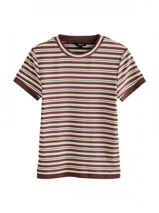 Foto van product Next Shirt beige / bruin / wijnrood
