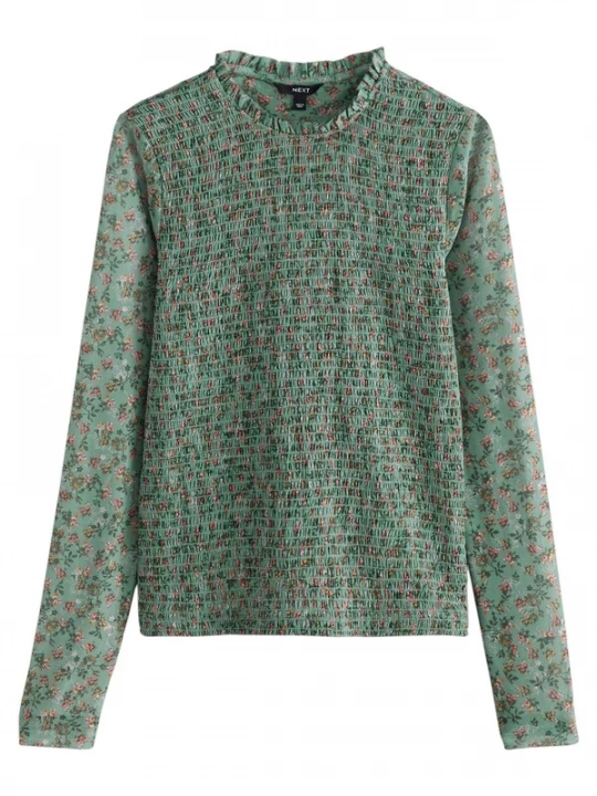 Foto van product Next Shirt beige / groen / pink