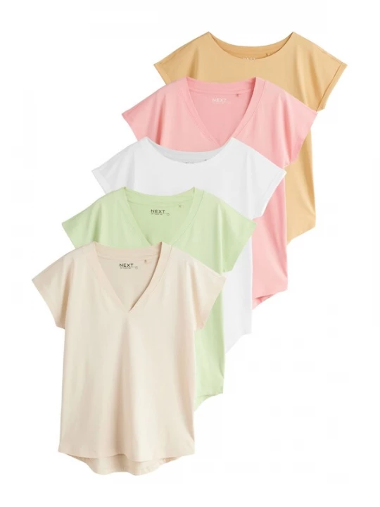 Foto van product Next Shirt beige / lichtgroen / oranje / lichtroze / wit
