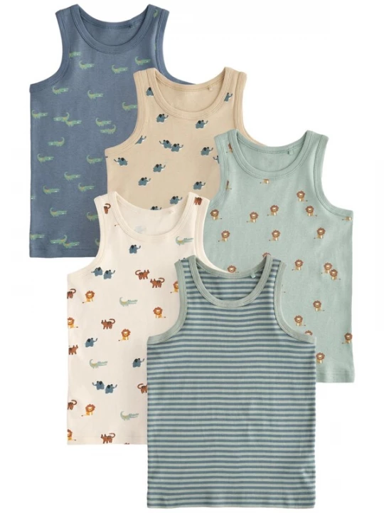 Foto van product Next Shirt beige / marine / pastelgroen / wit