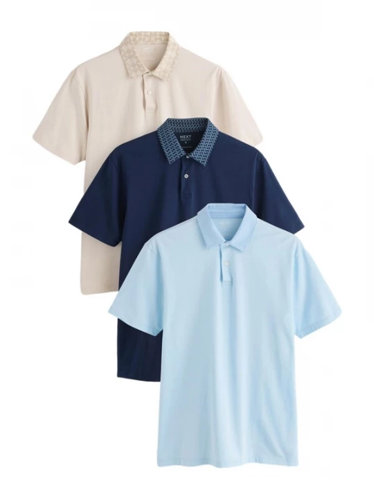 Foto van product Next Shirt beige / navy / lichtblauw