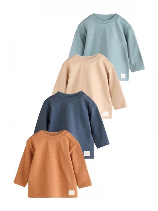 Foto van product Next Shirt beige / pastelblauw / donkerblauw / bruin