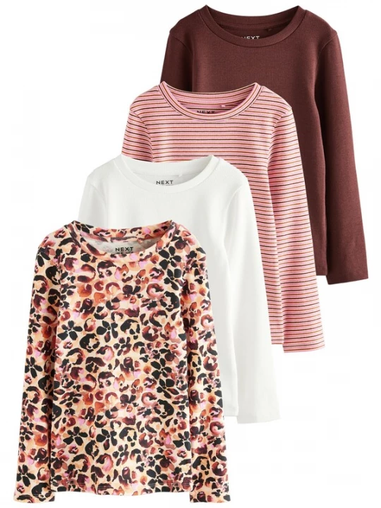 Foto van product Next Shirt beige / roestbruin / rosa / wit