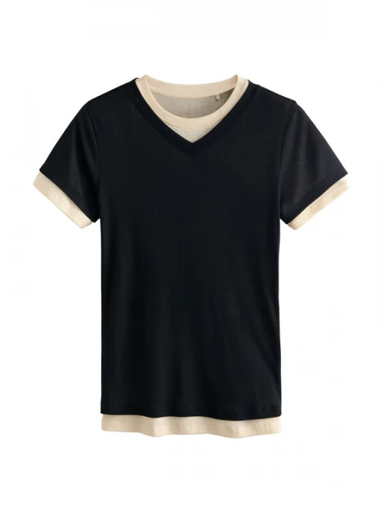 Foto van product Next Shirt beige / zwart