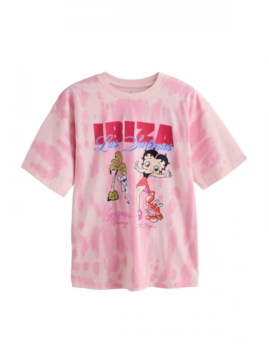 Foto van product Next Shirt 'Betty Boop' pastelroze / lichtroze / rood / zwart