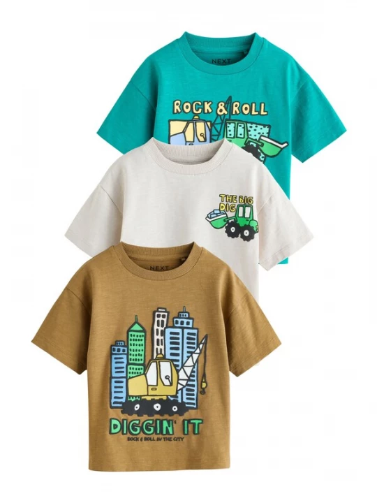 Foto van product Next Shirt blauw / bruin / wit