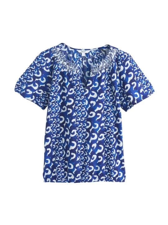 Foto van product Next Shirt blauw / donkerblauw / wit