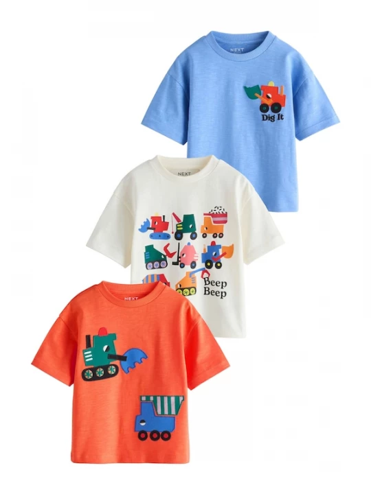 Foto van product Next Shirt blauw / donkergroen / oranje / wit