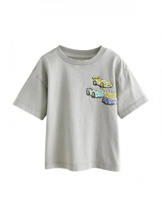 Foto van product Next Shirt blauw / geel / grijs / mintgroen