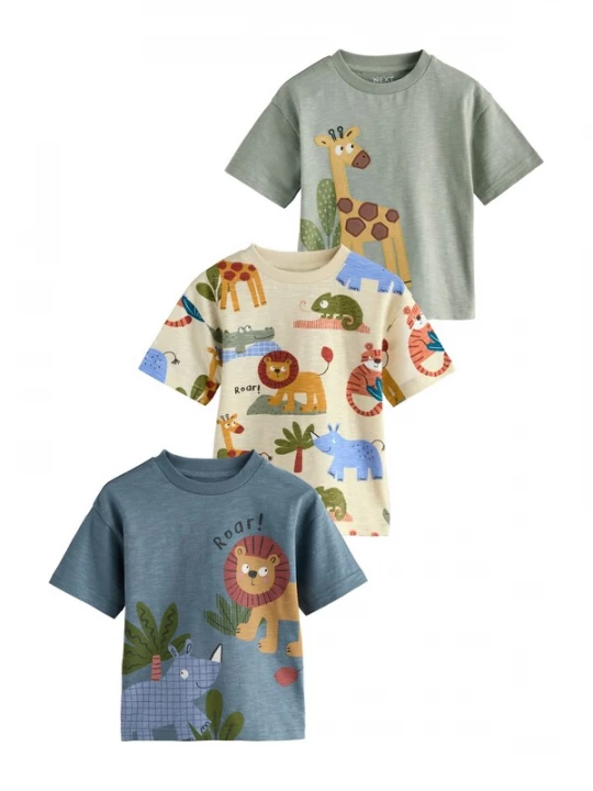 Foto van product Next Shirt blauw gemêleerd / geel gemêleerd / groen gemêleerd / rood gemêleerd