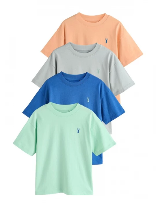 Foto van product Next Shirt blauw / grijs / mintgroen / lichtoranje