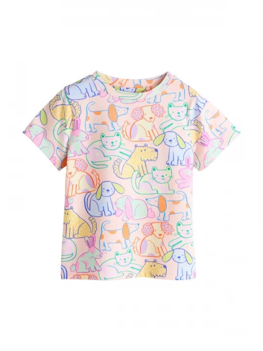 Foto van product Next Shirt blauw / groen / oranje / rosa