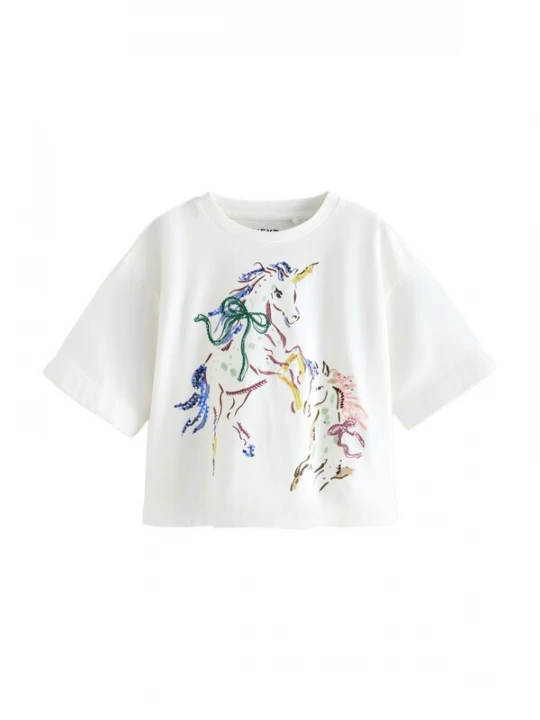 Foto van product Next Shirt blauw / groen / rosa / wit