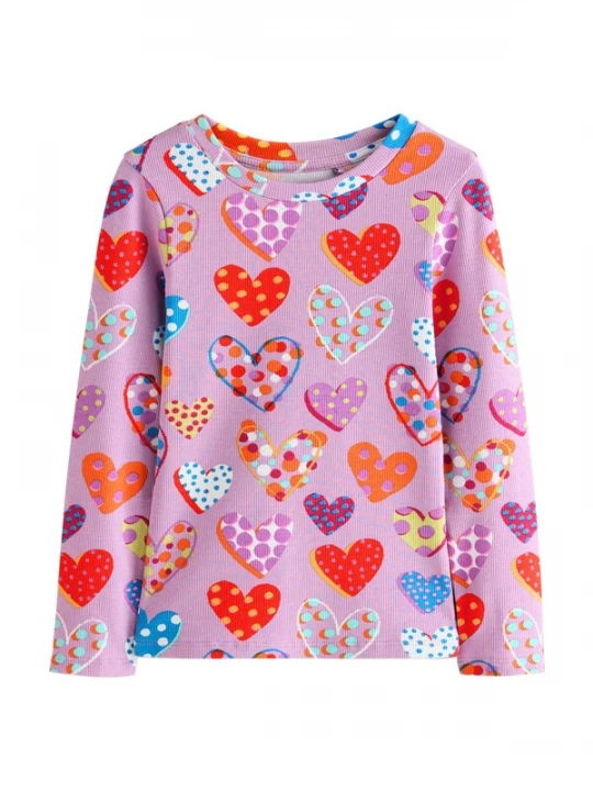 Foto van product Next Shirt blauw / lavendel / donkeroranje / rood