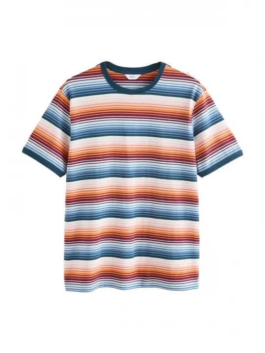 Foto van product Next Shirt blauw / lichtblauw / oranje / wit
